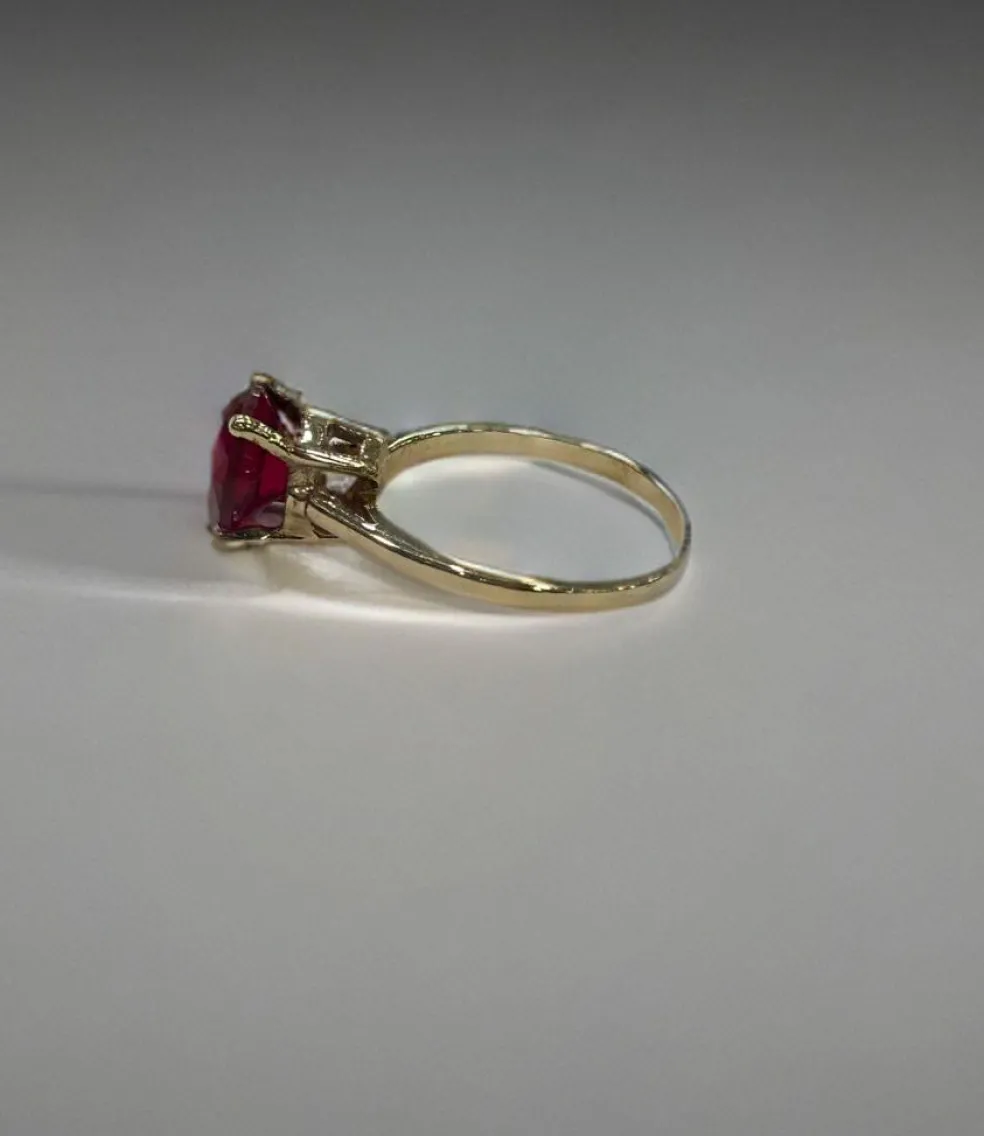 Solitaire or jaune Rubis
