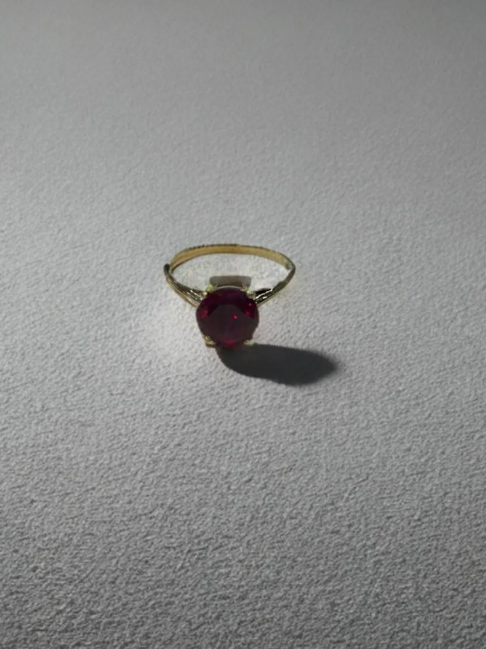 Solitaire or jaune Rubis