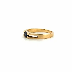 Solitaire Or Jaune Saphir