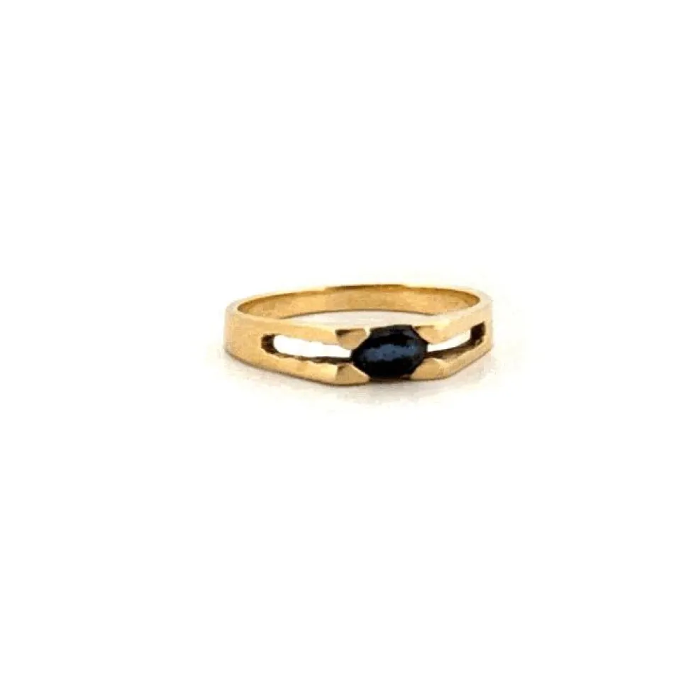 Solitaire Or Jaune Saphir