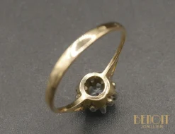Solitaire or rose diamant