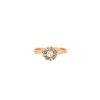 Solitaire or rose et diamants