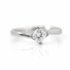 Solitaire Platine Diamant Princesse