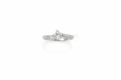 Solitaire Platine Diamant Princesse