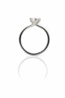 Solitaire Platine Diamant Princesse