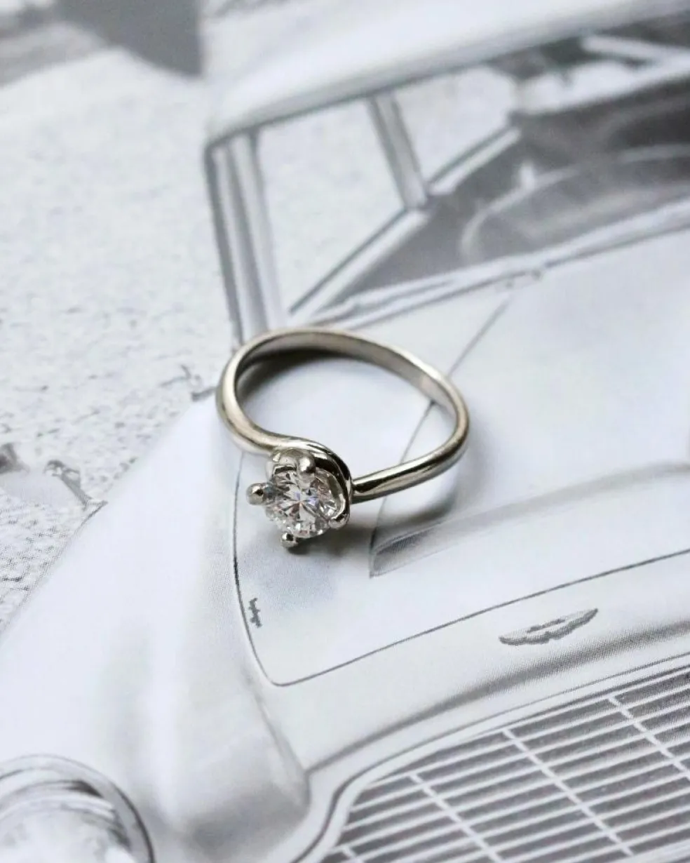 Solitaire platine diamant