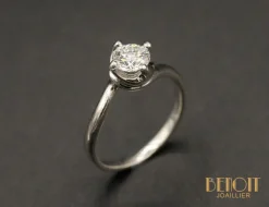 Solitaire platine diamant