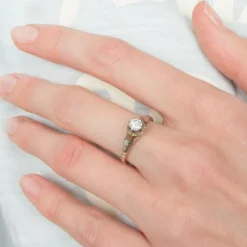 Solitaire platine diamant