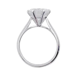 Solitaire platine, or blanc, diamant 2,30 cts.