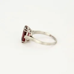 Solitaire platine rubellite