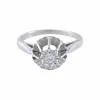 Solitaire Rétro Or Blanc Diamant