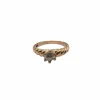 Solitaire Spirale or jaune diamant