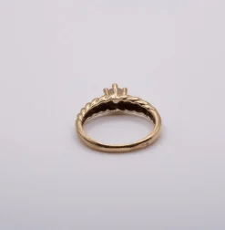 Solitaire Spirale or jaune diamant