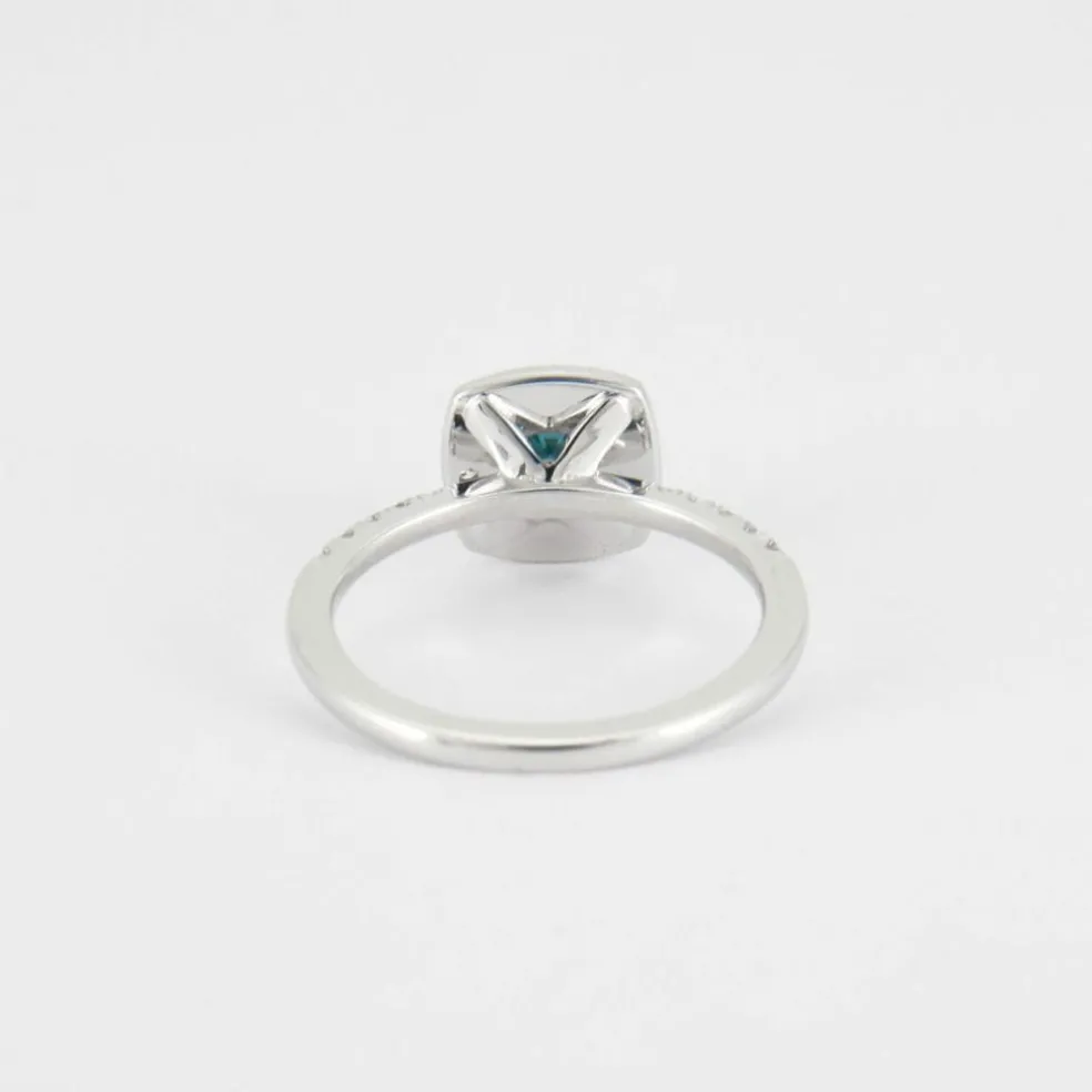 Solitaire topaze blue London et diamants