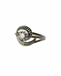 Solitaire Tourbillon Or Blanc Diamant