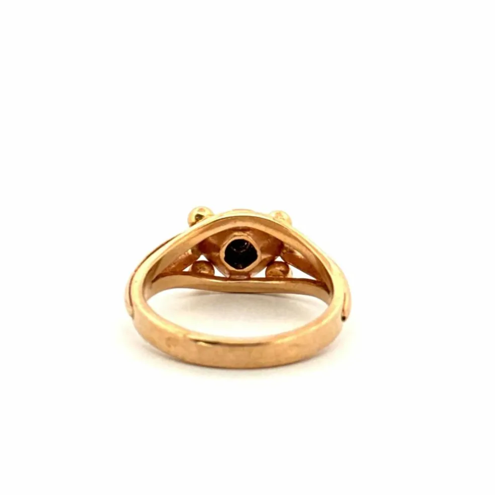 Solitaire vintage or jaune et diamant