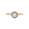 Solitaire Vintage Or Platine et Diamants