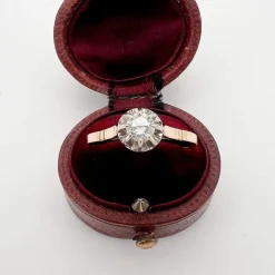 Solitaire Vintage Or Platine et Diamants