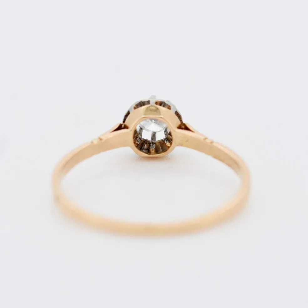 Solitaire Vintage Or Platine et Diamants