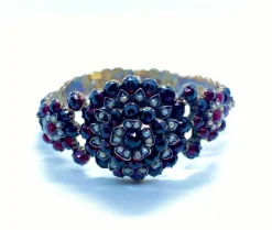 Somptueux bracelet grenat austro-hongrois