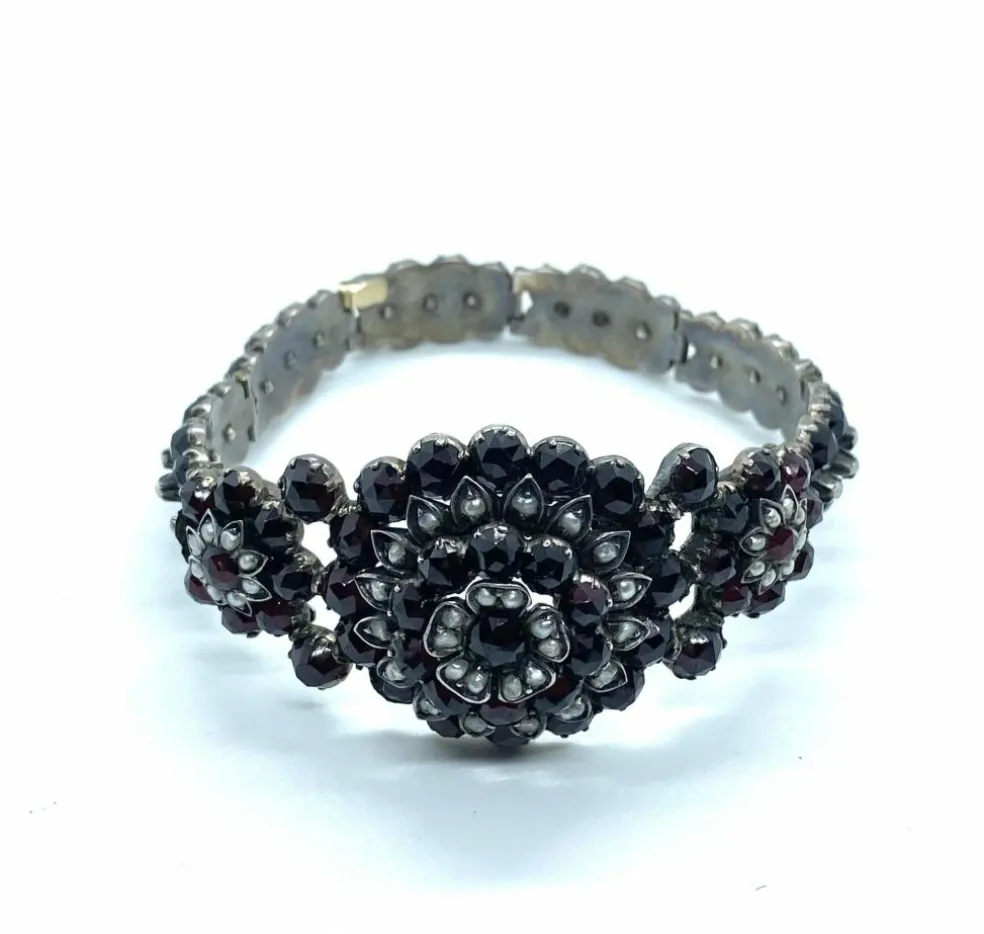 Somptueux bracelet grenat austro-hongrois