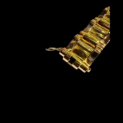 Superbe bracelet « tank » en or rose et or jaune 18 carats, vers 1940