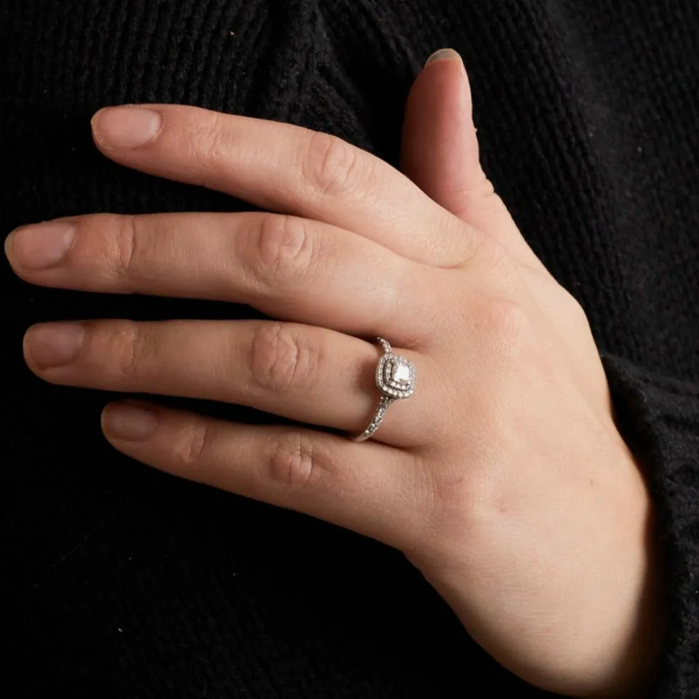TIFFANY - Bague "Soleste" Platine et Diamants