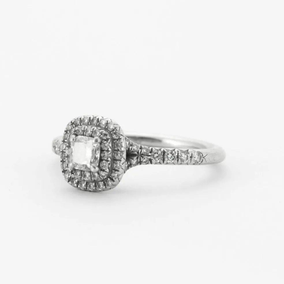 TIFFANY - Bague "Soleste" Platine et Diamants