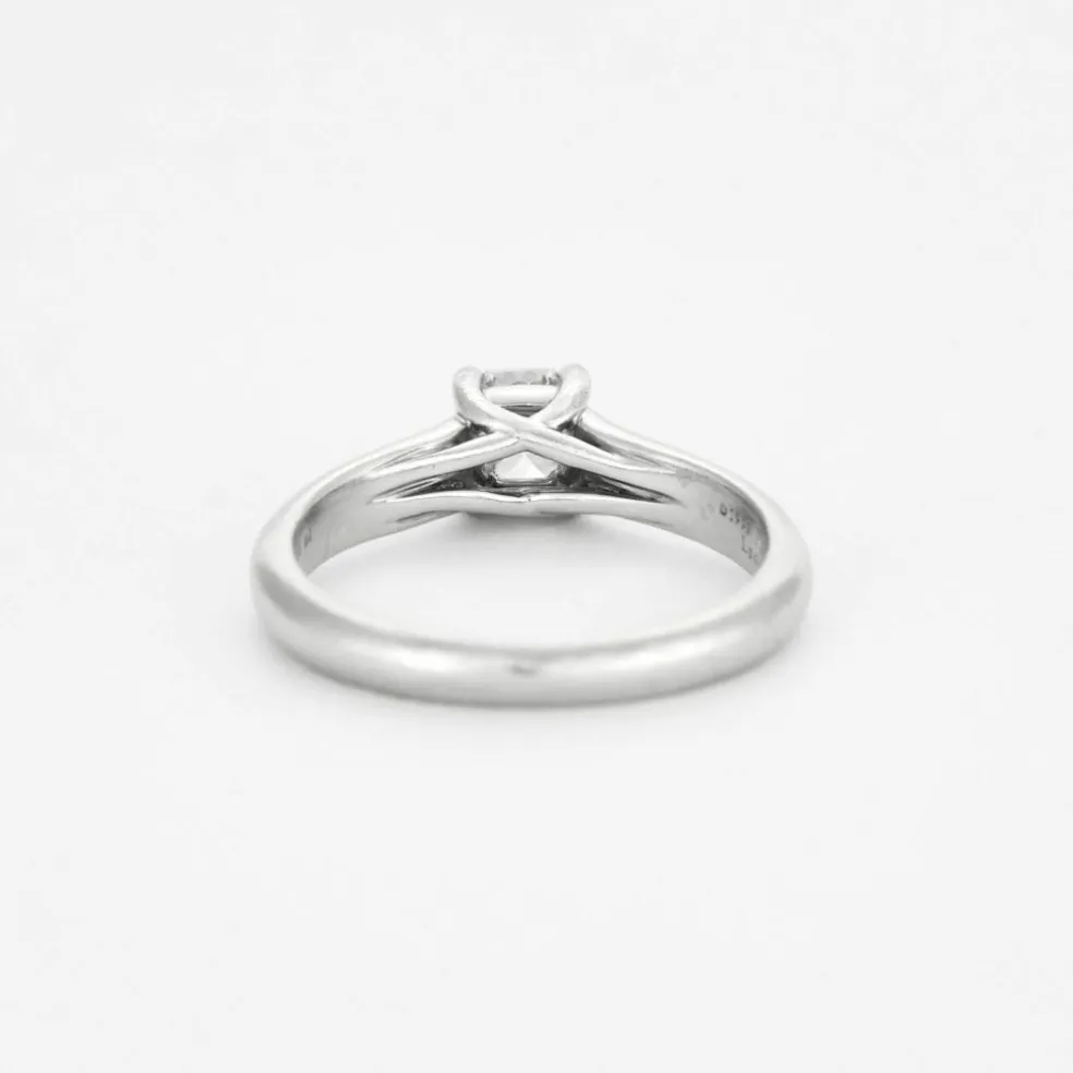 TIFFANY - Bague solitaire Lucida platine et diamants
