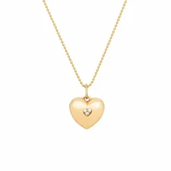 TIFFANY & Co - Collier médaillon coeur en or rose et diamants