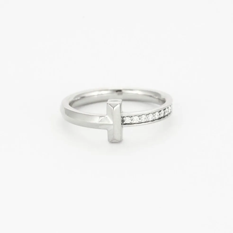 TIFFANY & CO - T1 - Bague en Or blanc et Diamants