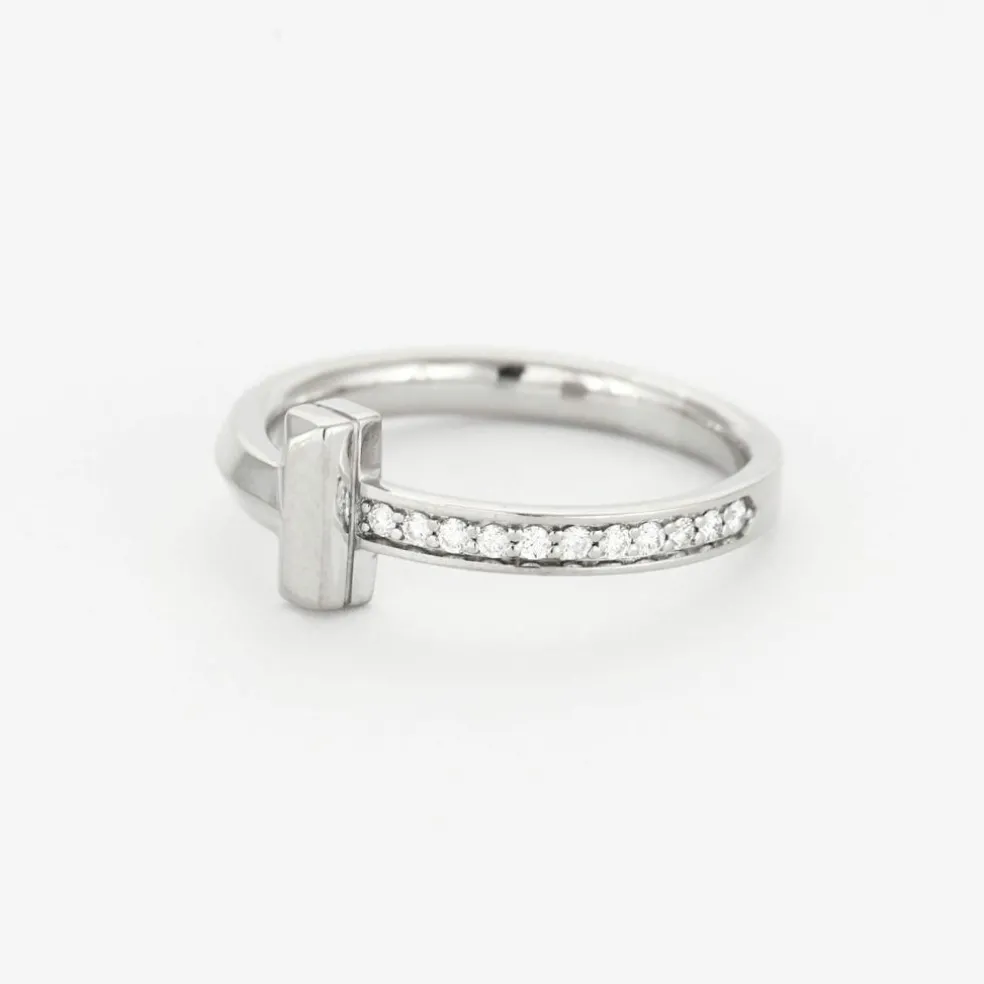 TIFFANY & CO - T1 - Bague en Or blanc et Diamants