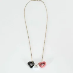 TIFFANY & ELSA PERETTI - Open Heart- argent, onyx, rhodonite et calcédoine