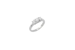 Trilogie en or blanc et diamants