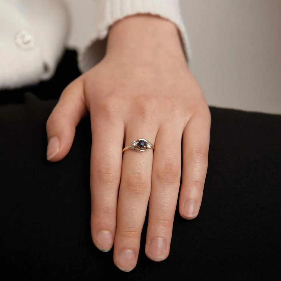 Trilogie saphir et diamants