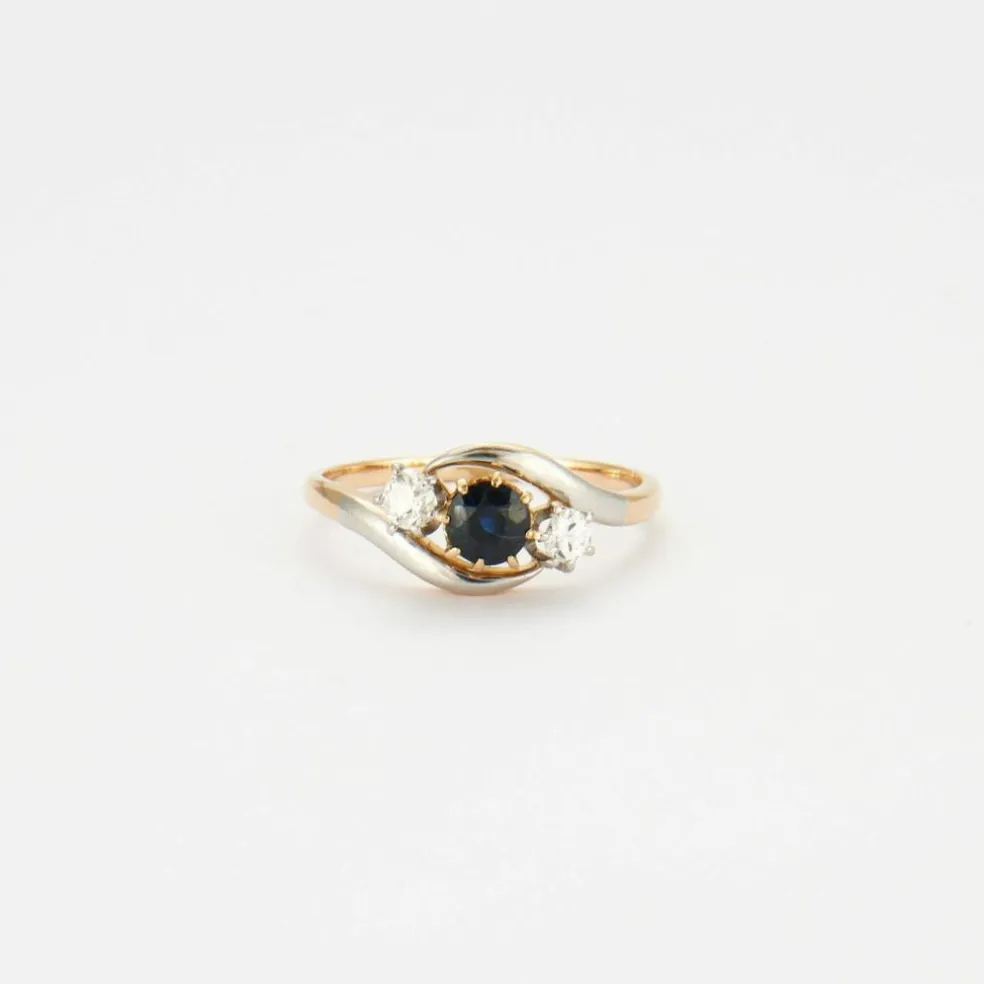 Trilogie saphir et diamants