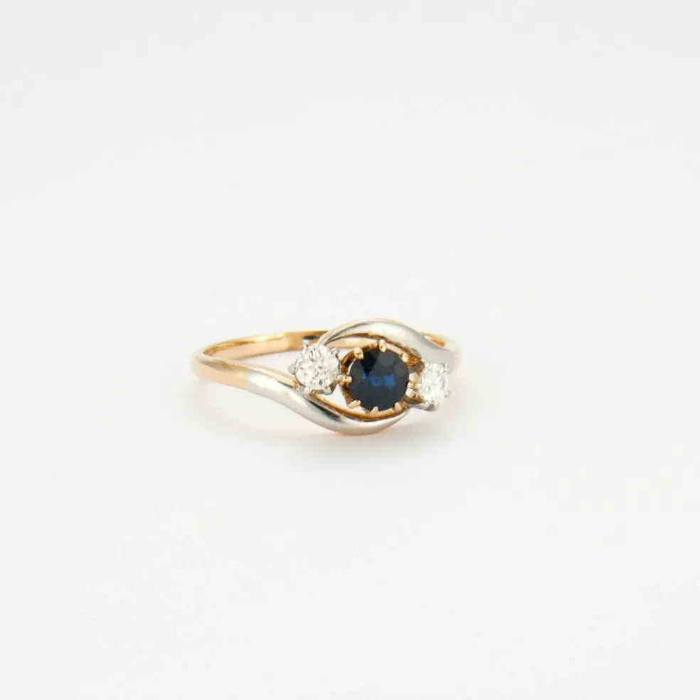 Trilogie saphir et diamants