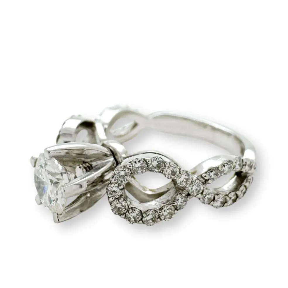 Trio d'Infinité - Bague interchangeable en diamants rubis et saphirs
