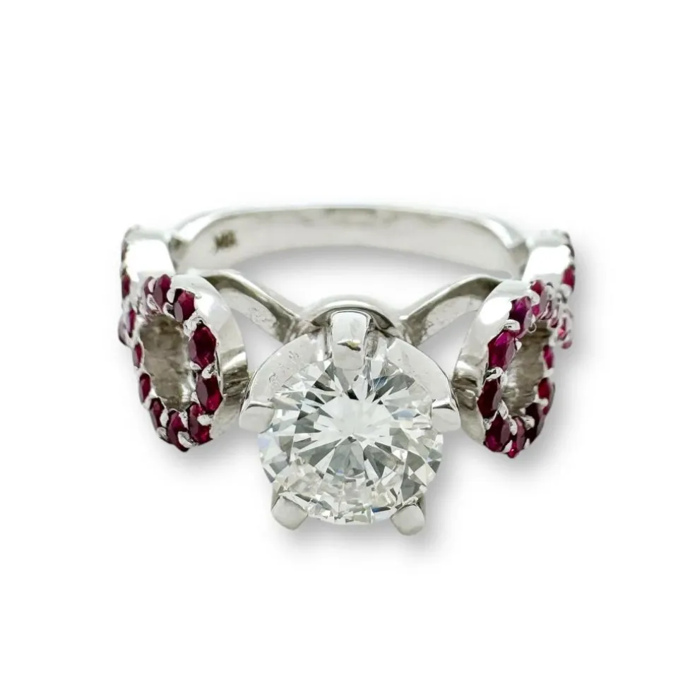 Trio d'Infinité - Bague interchangeable en diamants rubis et saphirs