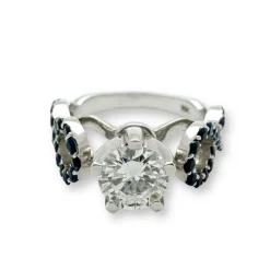Trio d'Infinité - Bague interchangeable en diamants rubis et saphirs