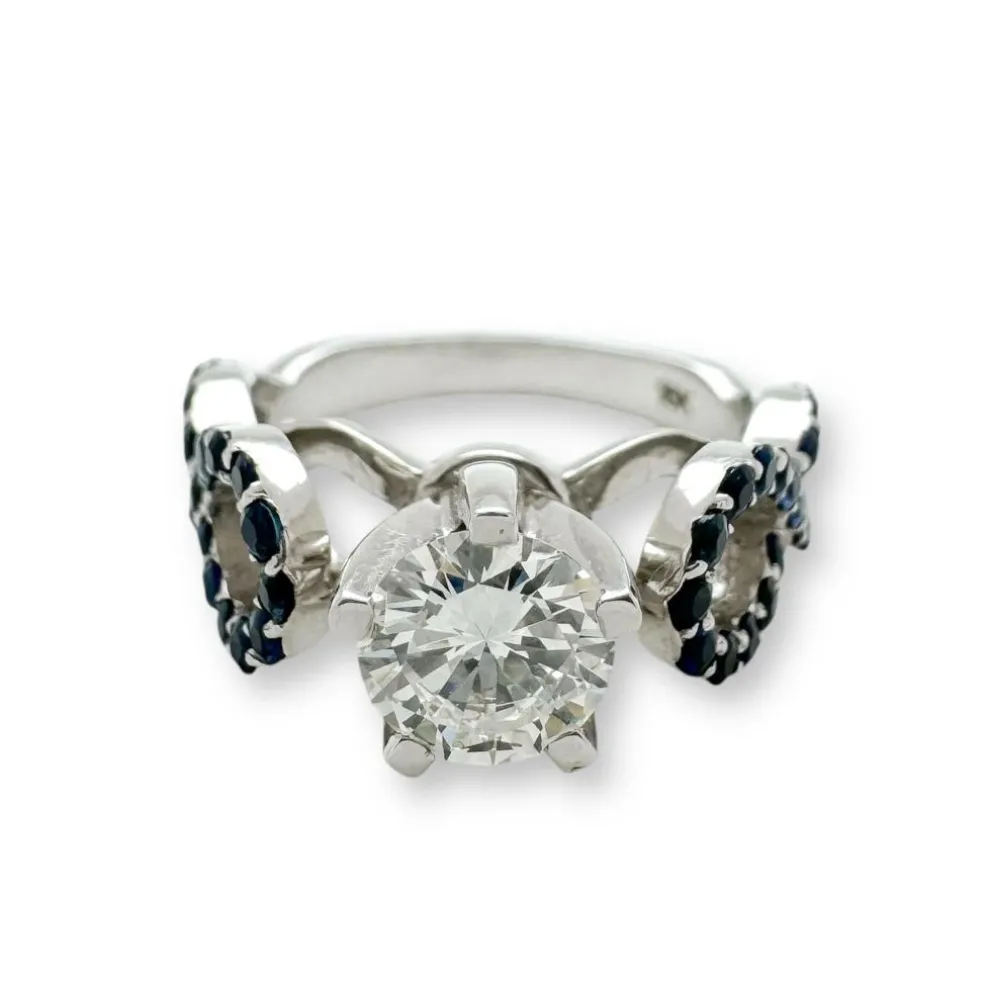 Trio d'Infinité - Bague interchangeable en diamants rubis et saphirs