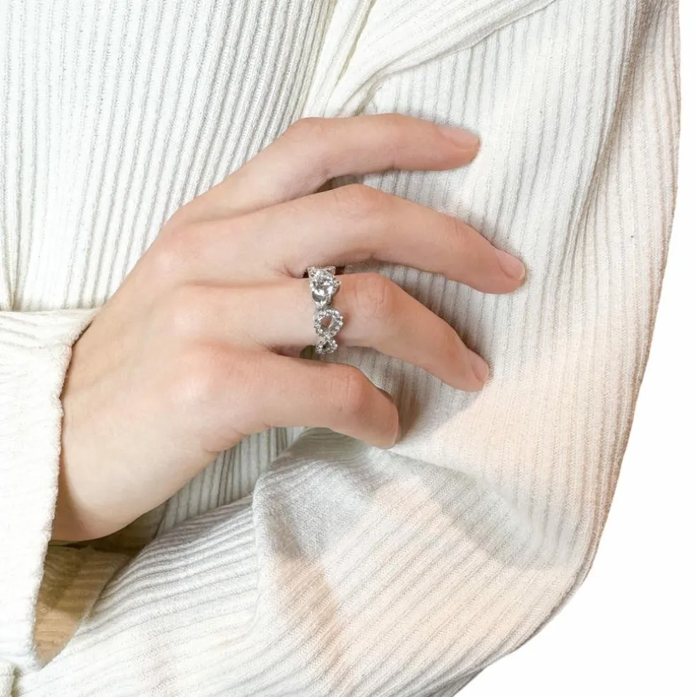 Trio d'Infinité - Bague interchangeable en diamants rubis et saphirs