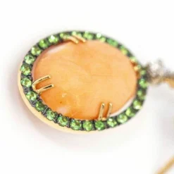 TSAVORIT Boucles d'oreilles Or et Corail naturel