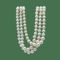 Vintage - Collier de perles de culture - fermoir or blanc