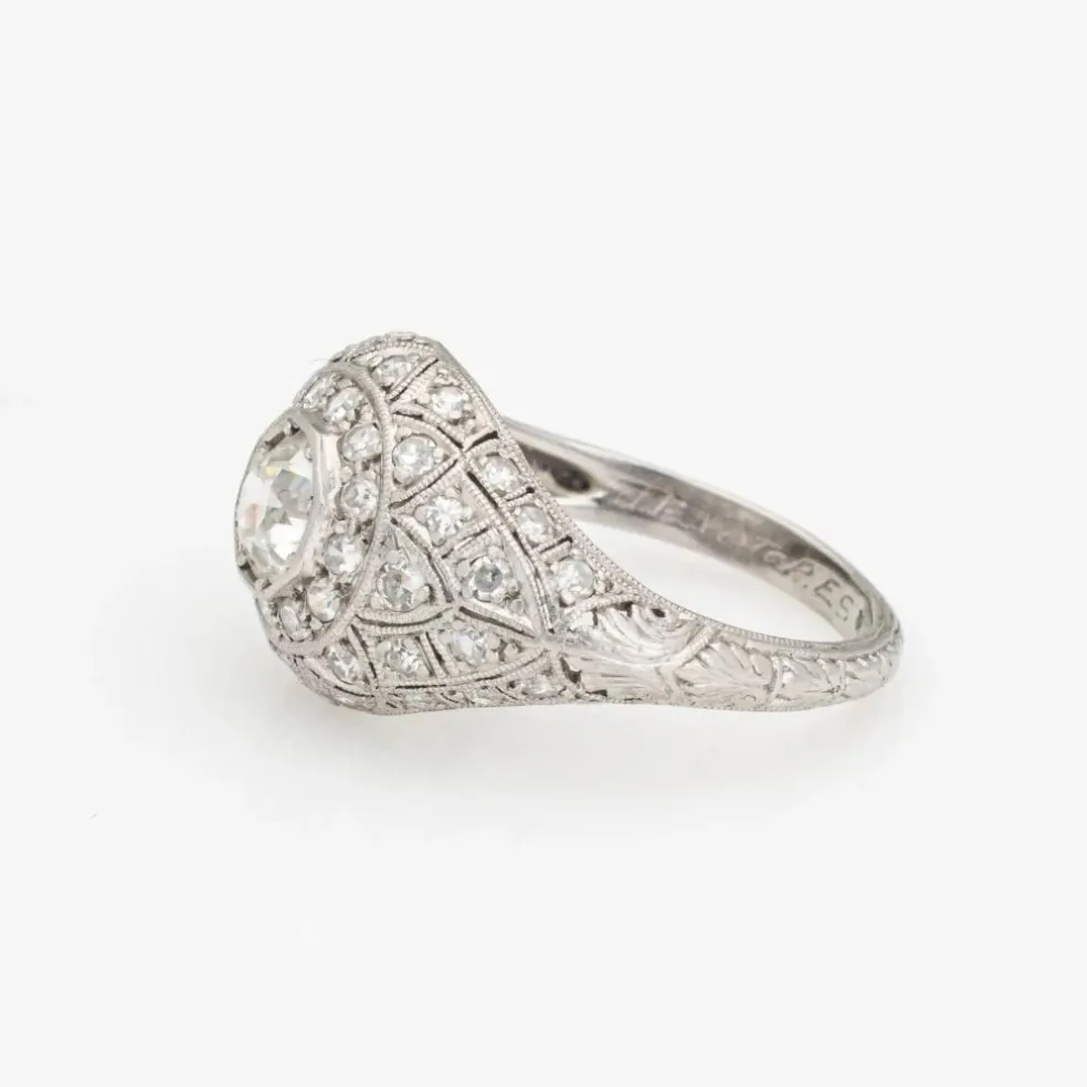 Vintage Art Déco 1ct Diamond Platinum Ring