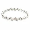 vintage bracelet art deco serti de 19 diamants 1.9ct en or blanc 18k 35gr