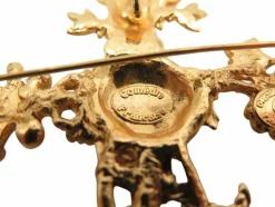 vintage rare broche CHRISTIAN LACROIX croix comedie francaise pendentif