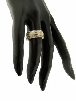 Wellendorff - bague cinétique or blanc, or rose, émail et diamants