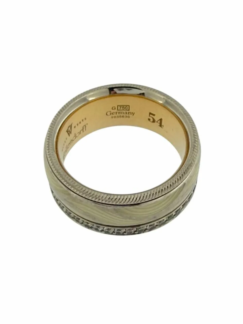 Wellendorff - bague cinétique or blanc, or rose, émail et diamants