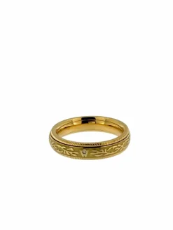 Wellendorff, bague cinétique en or jaune, émail et diamants
